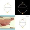 Anklets Jewelry Girl Fashion Simple Heart Ankle Bracelet Chain Beach Foot Sandal C00021 Smad 518 T2 Drop Delivery 2021 Nyypz