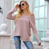 Dames truien dames trui off-the-shoulder onregelmatige losse dikke naald lang shirt ins