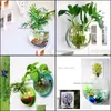 Andere huizentuin Acryl transparante kom Vistank Aquarium Wandplant Hangende vaas Pot Decoratie Drop levering 2021 Yvanv