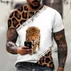 Animal World Leopard 3D Printed Mens and Womens T-shirts HD Kortärmad överdimensionerad sommartopps306C