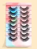 8 pairs Naturalne Długie Fałszywe Rzęsy Faux 3D Mink Eyelash Miękkie Wygodne Curl Lashes Extension Makeup