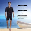 Herren 3 mm Neopren Shorty Neoprenanzug Kurzarm Frontreißverschluss Tauchanzug Schnorcheln Surfen Schwimmen Badebekleidung Badeanzug 220509