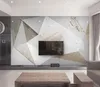 stereoskopiska 3D -väggmålningar tapeter modern minimalistisk träkorn modern nordisk tv bakgrund väggmålning vägg papper heminredning