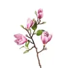 Dekorativa blommor kransar en latex magnolia 4 huvuden 26 "simulering verklig touch denudata blommor för bröllop konstgjord flöde