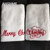 Frohe Weihnachten Bad Individuelle Nachricht Gebet Taufe Baumwolle Hand 100 % Baumwolle Stickerei Name Personalisiertes Handtuch 220616