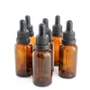 10 ml 30 ml 50 ml 100 ml Amber Glass Essentiële olieparfum Flessen vloeibare reagenspipet pipet druppel fles met kindvrije anti-diefstal doppen