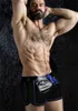 PU-imitatie Driepuntsshort voor heren Leer Patchwork Ademend Casual korte broek Mannelijke skinny bodybuilding workoutshort 220530