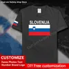 Хлопковая футболка SLOVENIJA на заказ для фанатов Джерси, имя, номер бренда, уличная мода, свободная повседневная футболка в стиле хип-хоп, SVN 220609