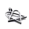 Pendant Necklaces Heartagram Star Heart Him Mens Womens Stainless Steel Necklace Vintage JewelryPendant