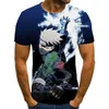 T-shirts voor heren mode cartoon anime knappe heren t-shirt mannelijke 3DT shirt boy street zomer was kledinglieden