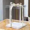 Gift Wrap 4/6/8/10 Inch Square Transparent Cake Box Birthday Surprise Baking Packaging Clear Toy Wedding Party SuppliesGift