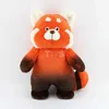 Desenho animado vermelho 35cm Tornando brinquedo kawaii urso de urso anime anime periférico animal fofo animal vermelho panda pluxus bobys boneca presentes para crianças