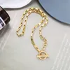 Girocolli Kissme Punk Gold Color Box Catene Collana per le donne Stile minimalista in metallo T-bar Clavicola Gioielli di moda all'ingrosso Elle22