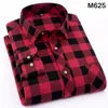 Men's Casual Shirts Brand Flannel Plaid Shirt Men Cotton 2022 Autumn Male Long Sleeve Plus Size High Quality Warm Man ClothesMen's