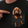 Plstar Cosmos T-shirt Zomer Pocket Dog Gedrukte T-shirt Men voor vrouwelijke shirts Tops grappige katoenen zwarte T-stukken drop 220520