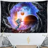 Tapestry Spaceman Astronaut Wall Hanging Rugs Chi impresso de poliéster psicodélico