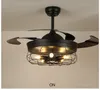Industrial Fan Chandelier Ceiling Fans Light Metal Farmhouse Pendant Lamps Living Room Bedroom 110V 220V Remote Control