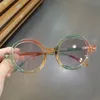 Sunglasses Retro Trendy Thick Frame Vintage Women Brand Designer 2022 Fashion Ins Shades Round Sun Glasses For MenSunglasses