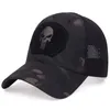 Skull Tactical Military Airsoft Cap justerbar andningsbar Sun Visor Trucker Hat Mesh Hunt Handing Snapback Baseball Hats Gorra