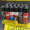 Vente en gros Clipper Nylon Original Coupe-Vent Briquet Meule Jet Flamme Droite Portable Butane Gonflable Compact Briquet Fumeur Peut Être Personnalisé PAS DE GAZ