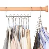 4 pezzi di vestiti magici multifunzionali appesi a catena grucce per armadio in metallo camicie ordinate salva spazio abbigliamento organizer rack