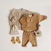 Moda çocuk kıyafetleri Set Toddler erkek bebek kız desen rahat üstler + çocuk gevşek pantolon 2 adet erkek bebek tasarımcı giyim kıyafeti 220509