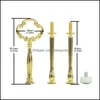 Tool Dessert 3 Tier Sier Gold Bronze Mini Flower Metal Wedding Rod Fitting For Ceramic Cake Stand Drop Delivery 2021 Cupcake Bakeware Kitche