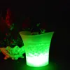 LED Bière Seau À Glace Drinkware Coloré Barre Lumineuse Acrylique Champagne Seau 5L En Plastique Cocktail Vin Refroidisseur KTV HH22-87