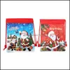 Gift Wrap Event Party Supplies Festive Home Garden Christmas DString Bags Cartoon Children Candy Storage Bag Backpack Holiday Package Paa9