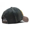 Baseball Hat Washed Broderi Peaked Cap Wild Trendy Män och Kvinnor Solskydd Kepsar