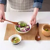Retro-Geschirr aus natürlichem Holz im japanischen Stil, Fast-Food-Nudeln, Essstäbchen, Löffel, Gabel, Reisegeschirr, Utensilien für die Küche, Y220530