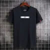 Herren T-Shirt Baumwolle Kurzarm Mann Mode Große Größe Bottoming Tops Rundhals T-Shirt Sommer Weiß 220401