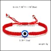 Bedelarmbanden sieraden handgeweven armband lucky kabh rode snaar draad hamsa blauw turkish evil eye fatima mooie 4 druppel levering 2021 60 sgx