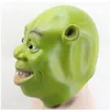 Masques en Latex Shrek vert, accessoire de Cosplay de film, masque de fête Animal adulte pour Costume de fête d'halloween, bal costumé GC1254