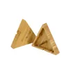 Posacenere in legno triangolare Accessori per fumatori Urto in acciaio inossidabile per macchie pulite