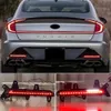 1 çift LED dinamik arka tampon reflektör işık Hyundai Sonata 2020 2021 2022 kuyruk sis geri dönüş sinyali fren Stop lambası