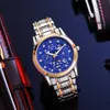 الموضة الفاخرة رجال الساعات الفولاذ المقاوم للصدأ الكوارتز wristwatch التقويم ساعة الأعمال العجلة Hollow Design Men Watches