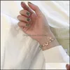 Lien Chaîne Bracelets Bijoux Starmoon Perlé Bracelet Soeur Or Femmes Élégantes À La Mode Lune Étoile Romantique Femme Anniversaire Dhvss
