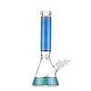 14.3-Inch Light Blue Beaker Glass Bong: Cool Horizon, Diffused Downstem Percolator, 14mm Female Joint