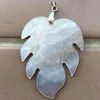 Pendant Necklaces Beautiful Jewelry Mother Of Pearl Shell Leaf Art Women Men Bead PC9365Pendant