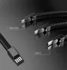 Portabel armband USB Type-C-kablar Typ C Micro USB-kabel Lädervävd Datasynkroniseringsladdaradapter för SAMSUANG S20 S10 S9 S8 Obs 10 Android-telefoner Fashionabel Design
