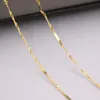 Zincirler Saf Au750 18K Sarı Altın Zincir 0.7mm Kadın Singapur Bağlantı Kolye 18inch 1-1.3GCHAINS