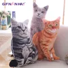 Pc Cm Cute Simulation Cats Plush Pillow Filled Soft Realistic Animal Cat Toy For Home Decor Children Birthday gift J220704