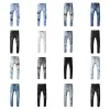 2022 Designer Mens Jeans Hip-Hop Fashion Zipper Hole Lavaggio Jean Pantaloni retrò Torn Piegatura Cucitura Design Design Moto Guida Cool Slim Pant Purple Jeans per le donne 28-40