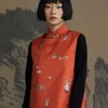 エスニック服の女性中国語スタイルのQIPAOトップ