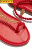 Toe Sandal Summer Fashion Bare Foot Open Toe Sandals Outdoor Beach Sandals Flat Comfortable Sandals for Women 220406