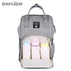 Insular Brand Nappy Backpack Bag Mummy Large Capacity Stroller Bag Mom Baby Multi-function Waterproof Outdoor Travel Diaper Bags 220726