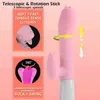 Nxy Sex Vibrateurs Double langue Cunnilingus Télescopique Dildo chauffage Vagin Clit Stimuler les jouets adultes pour les femmes 1125