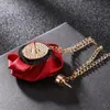 Bröllopsbroscher Tygkonst Handgjorda rosblomma Broscher Lapel Pin Tassel Chain Men's Suit Collar Accessories