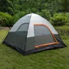 XC USHIO Tente de camping en plein air améliorée double couche étanche 3-4 personnes voyageant pêche randonnée abri solaire 200x200x130cm H220419